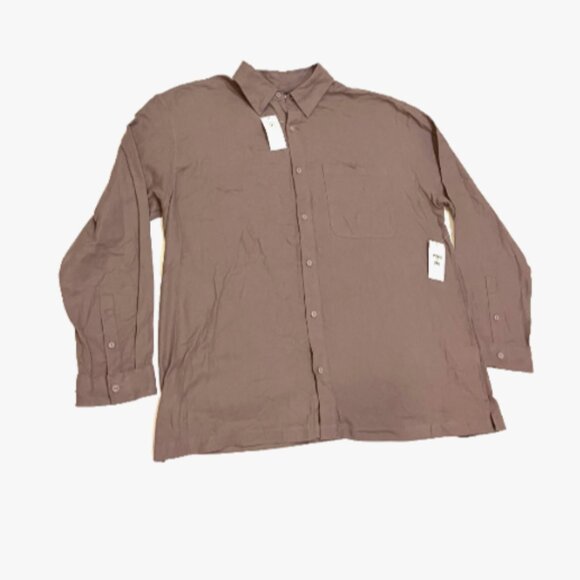 Mode of One Men's Relaxed Fit Flannel Wovens Shirt Soft Moon Size XL - Picture 4 of 8